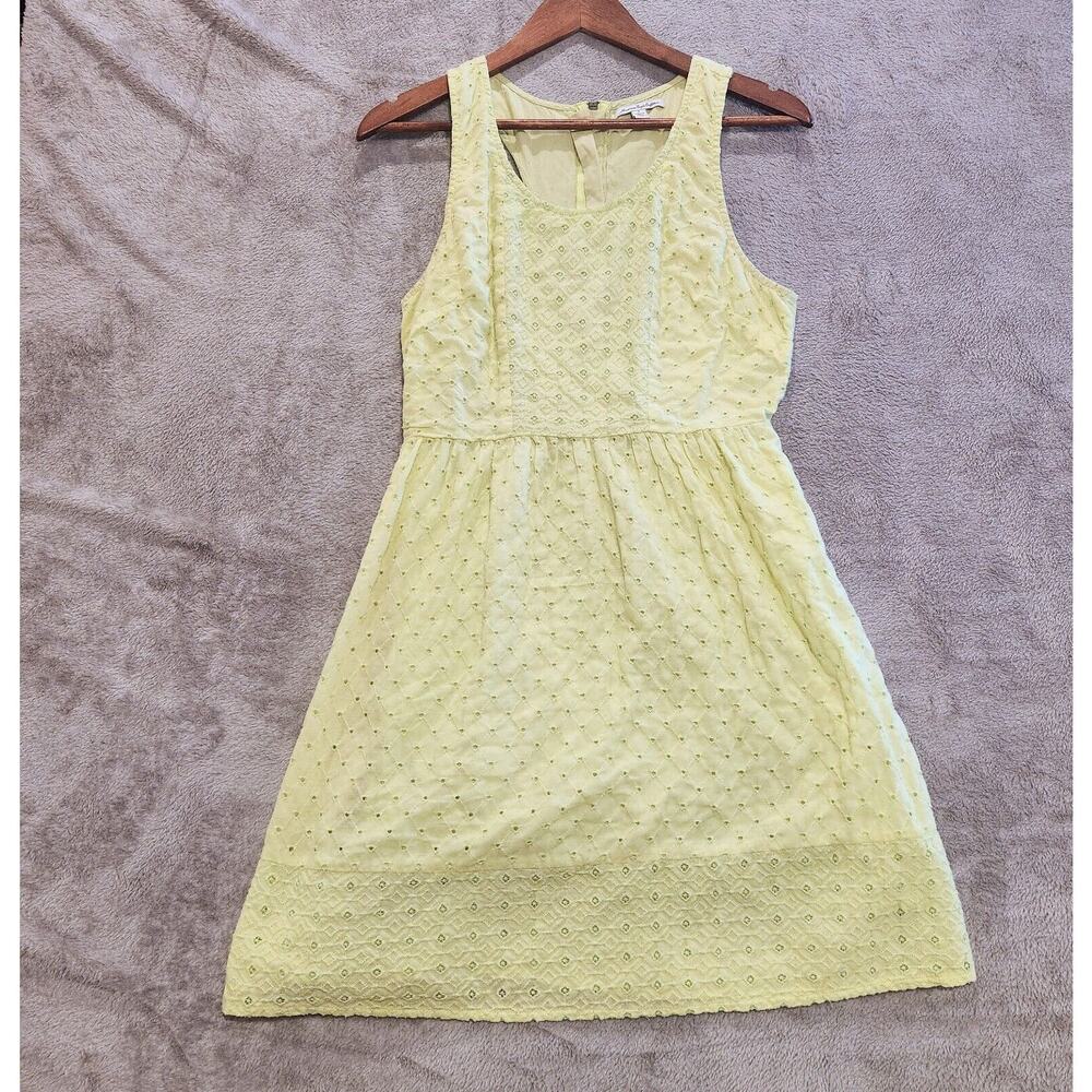 American Eagle Lime Green Crochet Racerback Cut Out Mini Dress Size Small Boho